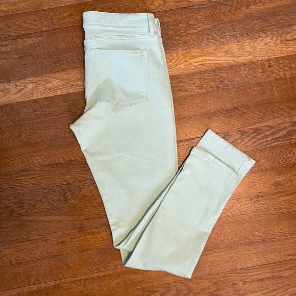 Banana Republic Skinny Fit Lime Green 5 Pocket Women Pants Size 29/8 - Picture 7 of 10